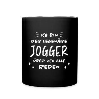 Jogger Laufen Lustiger Spruch Joggen Geschenk - Tasse einfarbig - Schwarz - Vorne