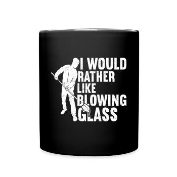Souffleur de verre soufflant de verre - Mug uni - noir - Devant