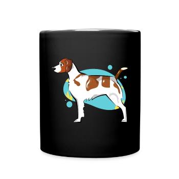 Brittany Dog - Full Colour Mug - black - Front