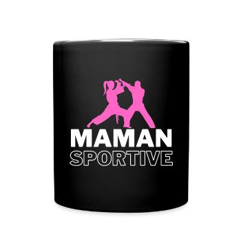 MAMAN SPORTIVE SPORT COMBAT - Mug uni - noir - Devant