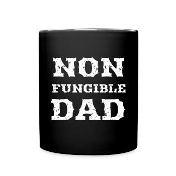 NFT Non Fungible Dad Father - Tasse einfarbig - Schwarz - Vorne