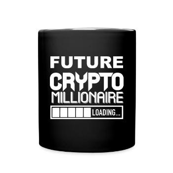 Crypto Millionaire Loading please wait Bitcoin - Tasse einfarbig - Schwarz - Vorne
