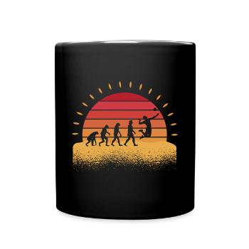 Evolution Volleyballer Volleyballspieler Volleybal - Tasse einfarbig - Schwarz - Vorne