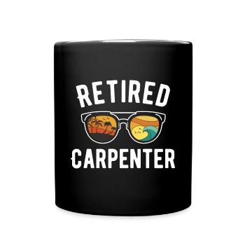 Retired Carpenter Beach Vacation Sunglasses Design - Tasse einfarbig - Schwarz - Vorne