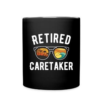 Retirement Beach Caretaker Design - Full Colour Mug - black - Front