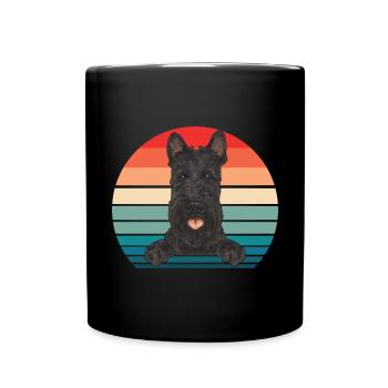 Scottish Terrier Scottie Dog - Full Colour Mug - black - Front
