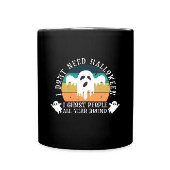 Grusel Halloweenspruch Spruch Halloween - Tasse einfarbig - Schwarz - Vorne