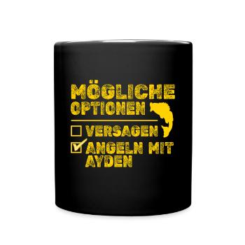 Angeln Ayden - Tasse einfarbig - Schwarz - Vorne