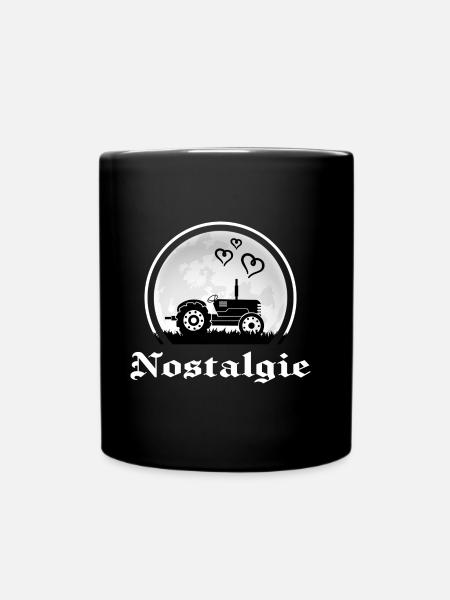 Traktor Traktorfahrer "Trecker-Nostalgie" - Tasse einfarbig - Schwarz