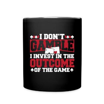 Flop Playing Cards Poker J’investis dans le résultat O - Mug uni - noir - Devant
