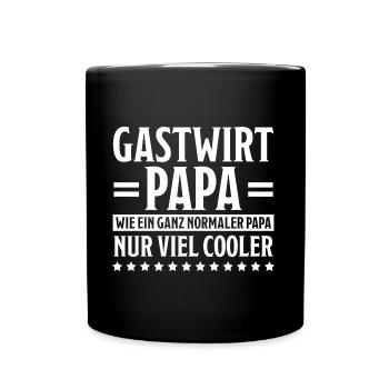 Gastwirt Fun Spruch Kneipe Wirt Gastwirt Geschenk - Tasse einfarbig - Schwarz - Vorne