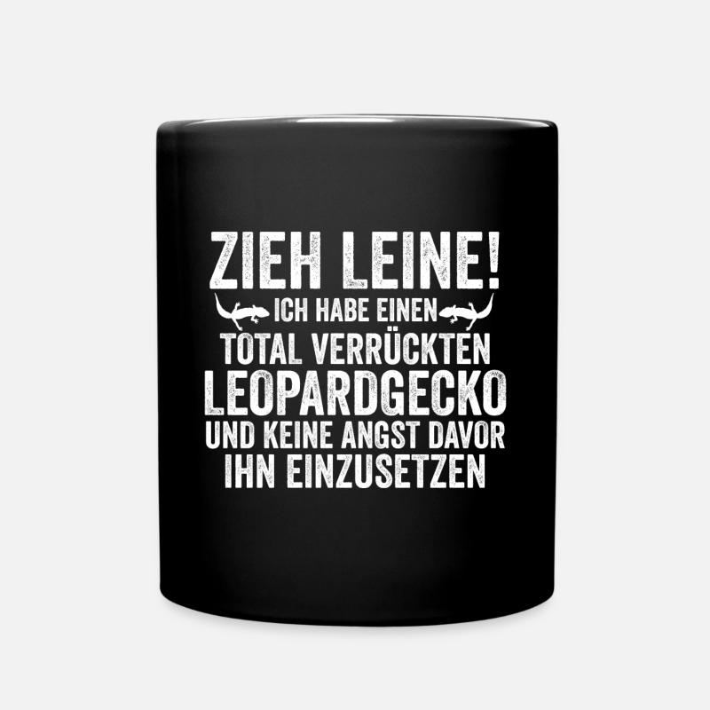 Eidechse Terrarium Reptilien Leopardgecko - Tasse einfarbig - Schwarz