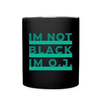 Je ne suis pas noir je suis OJ rappeur hip hop - Mug uni - noir - Devant