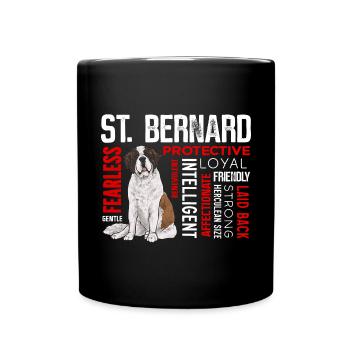 St. Bernard St. Bernard Dog Dog - Full Colour Mug - black - Front