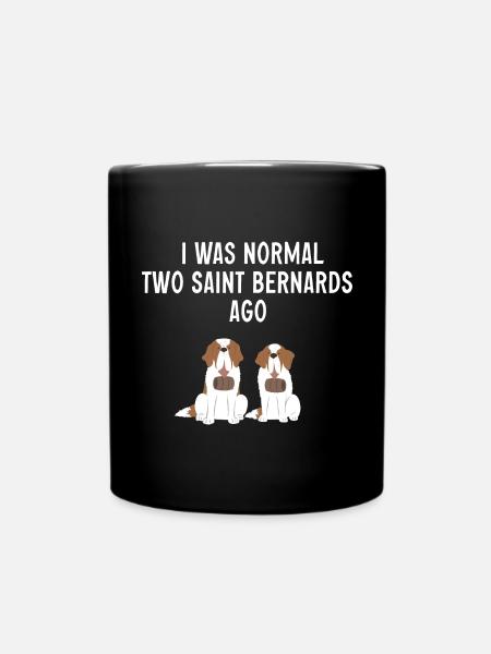 Bernhardiner St. Bernhardshund Hund - Tasse einfarbig - Schwarz
