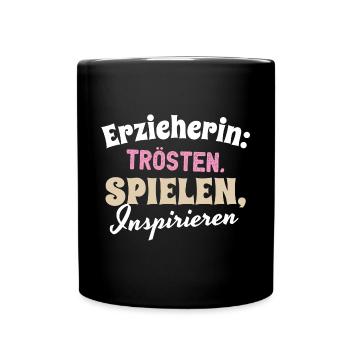 Erzieherin Abschied Trost Spiel Inspiration - Tasse einfarbig - Schwarz - Vorne