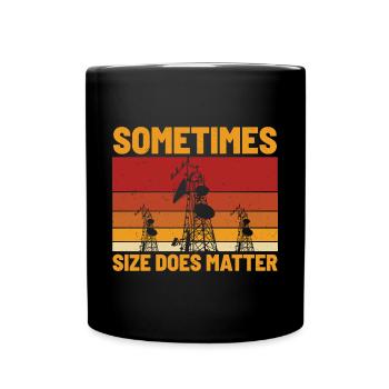 Retro Antenna Vintage Ham Radio Sometimes Size Doe - Tasse einfarbig - Schwarz - Vorne