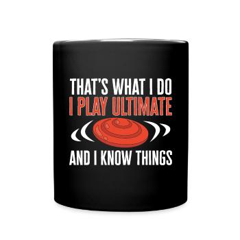 Disque de lancer de frisbee ultime - Mug uni - noir - Devant