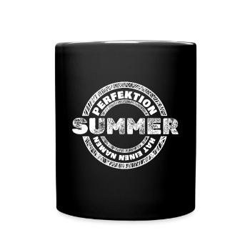 Perfektion für Summer Summer Perfekt - Tasse einfarbig - Schwarz - Vorne