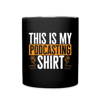 Podcaster Podcast - Full Colour Mug - black - Front