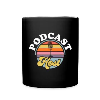 Podcaster Podcast - Full Colour Mug - black - Front
