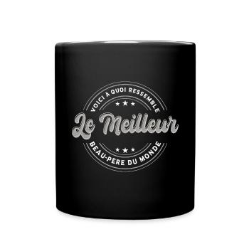 Beau-Pere Cadeau - Mug uni - noir - Devant