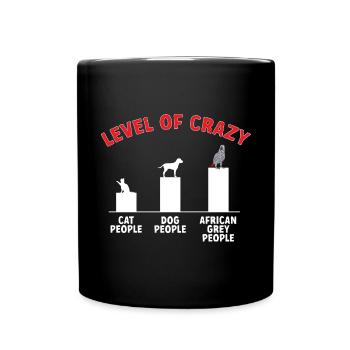 Graupapagei African Grey Parrot Papagei - Tasse einfarbig - Schwarz - Vorne