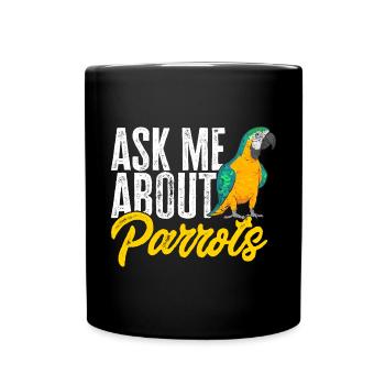 Gelbbrustara Papagei Blue And Yellow Macaw - Tasse einfarbig - Schwarz - Vorne