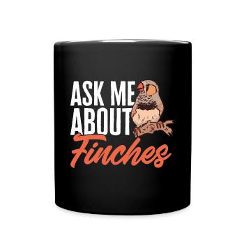 Pinsons zèbres Oiseau Pinson zèbre - Mug uni - noir - Devant