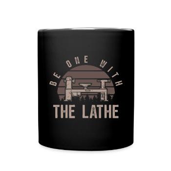 Turning Wood Lathe Lathe - Full Colour Mug - black - Front