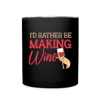 Winzer Wein Spruch für Weinliebhaber - Tasse einfarbig - Schwarz - Vorne