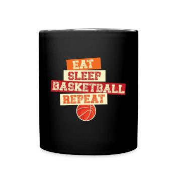 Basketball Spruch Motiv I Basketballer - Tasse einfarbig - Schwarz - Vorne