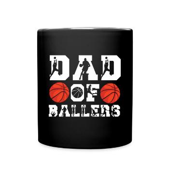 Basketball Spruch Motiv I Basketballer - Tasse einfarbig - Schwarz - Vorne