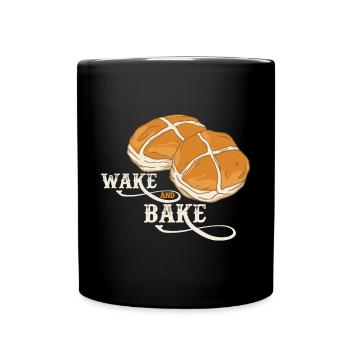 Wake And Bake Baking Lover - Full Colour Mug - black - Front
