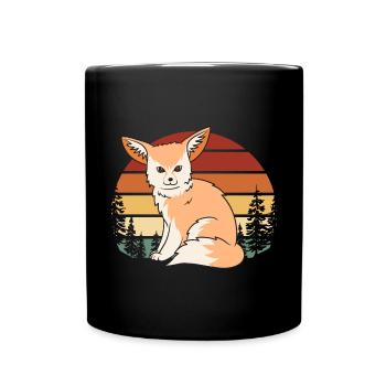 Fennek Fuchs Fennec Fox Wüstenfuchs - Tasse einfarbig - Schwarz - Vorne