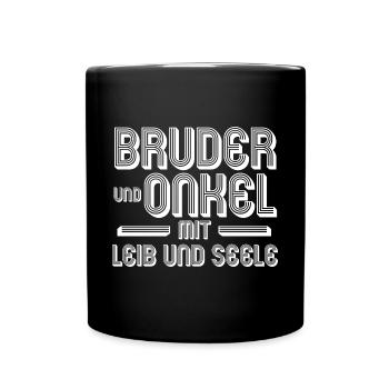 Ich Habe Den Besten Job Ich Bin Bruder Und Onkel - Tasse einfarbig - Schwarz - Vorne