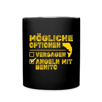 Fisch Benito - Tasse einfarbig - Schwarz - Vorne