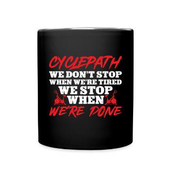 Indoor cycling bike workout - Full Colour Mug - black - Front