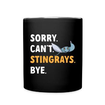 Stachelrochen Mantarochen Ozean Rochen - Tasse einfarbig - Schwarz - Vorne