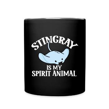 Stachelrochen Mantarochen Ozean Rochen - Tasse einfarbig - Schwarz - Vorne