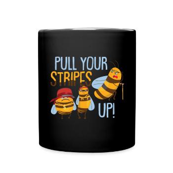 Funny Bee Lover Kids Honey Bee - Full Colour Mug - black - Front
