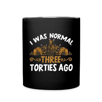 Schildpatt Katze Tortoiseshell Cat Tortie - Tasse einfarbig - Schwarz - Vorne