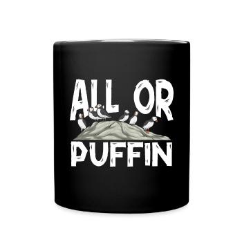 puffin puffin auke birds Lunde - Full Colour Mug - black - Front