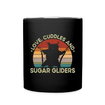Love Cuddles Sugar Gliders Propriétaires de Sugar Gliders - Mug uni - noir - Devant