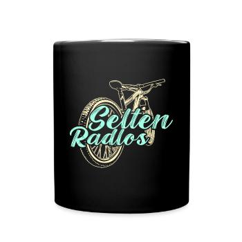 Coole Fahrrad und Mountainbike Geschenke MTB - Tasse einfarbig - Schwarz - Vorne