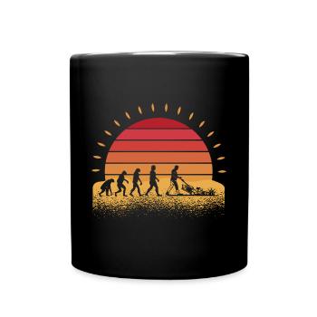 Gartenarbeit Garten Gärtner Evolution Hobbygärtner - Tasse einfarbig - Schwarz - Vorne