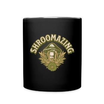 Pilz, Pilzsammler, Wald, Natur, Pilze sammeln - Tasse einfarbig - Schwarz - Vorne