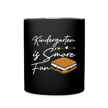 Kids Kindergarten Is Smore Fun Camping Marshmallow - Tasse einfarbig - Schwarz - Vorne