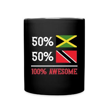 Trinidad und Tobago Flagge - Tasse einfarbig - Schwarz - Vorne