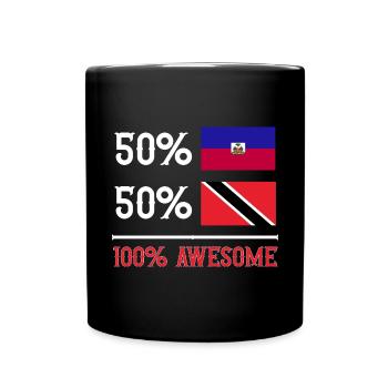 Trinidad und Tobago Flagge - Tasse einfarbig - Schwarz - Vorne